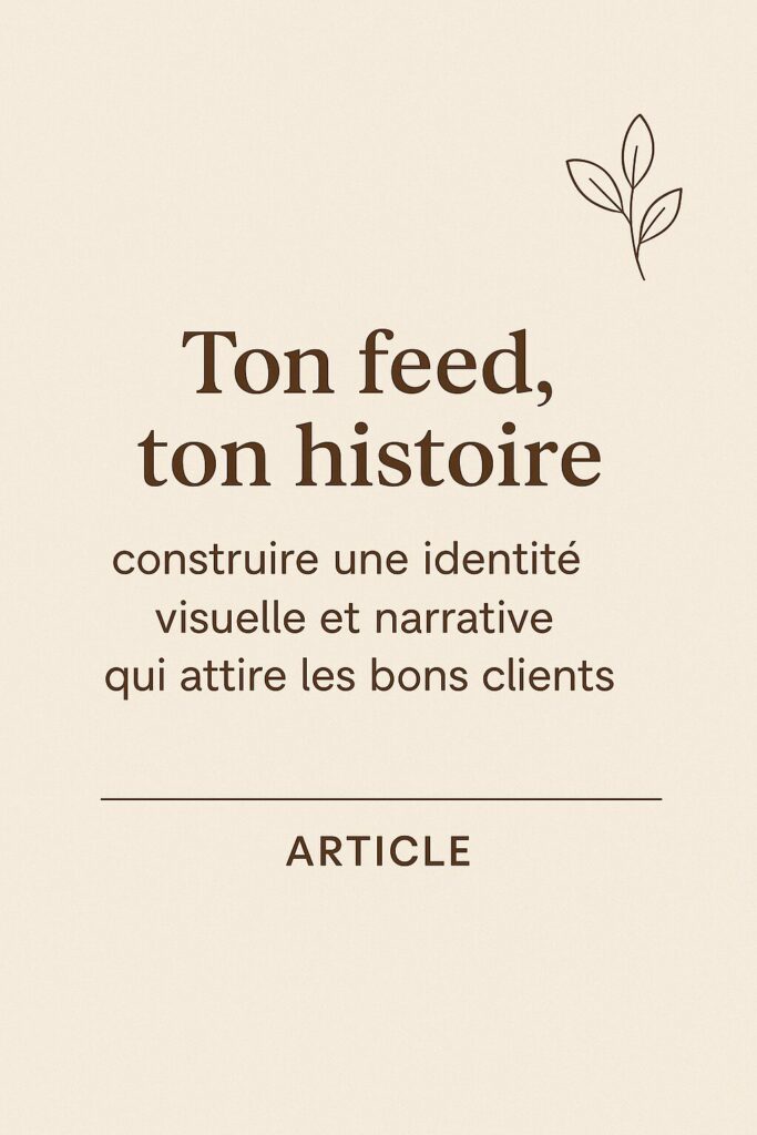 Ton feed, ton histoire : construire une identité visuelle et narrative qui attire les bons clients